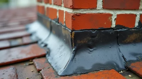 uszczelnienie dachu z papy przy kominie