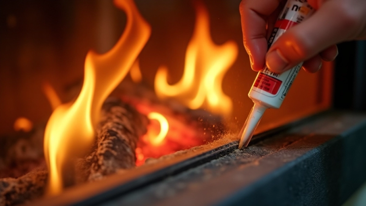 uszczelnienie szyby kominka